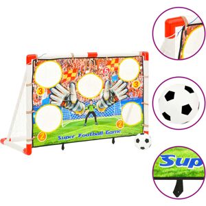 vidaXL Portería de fútbol infantil con pared de portería 120x51x77,5 cm