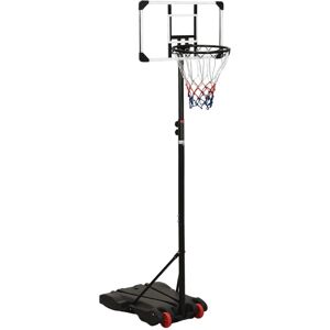 vidaXL Canasta de baloncesto policarbonato transparente 216-250 cm