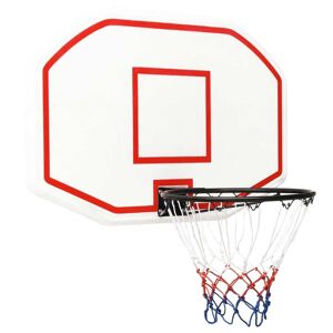 vidaXL Tablero de baloncesto polietileno blanco 109x71x3 cm