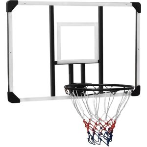 vidaXL Tablero de baloncesto policarbonato transparente 106x69x3 cm