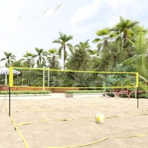 vidaXL Red de voleibol tela PE amarillo y negro 823x244 cm