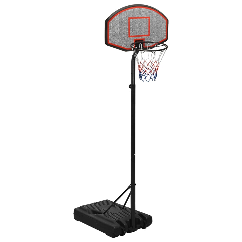 vidaXL Canasta de baloncesto polietileno negro 237-307 cm