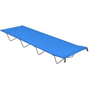 vidaXL Cama de camping tela Oxford y acero azul 180x60x19 cm