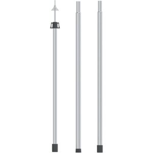 vidaXL Poste telescópico de toldo acero galvanizado 102-260 cm