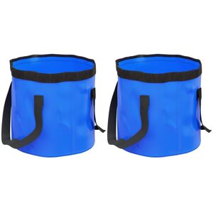 vidaXL Cubos plegables 2 unidades PVC azul 20 L