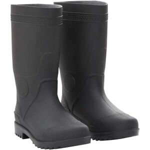 vidaXL Botas de agua negro número 38 PVC