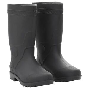 vidaXL Botas de agua negro número 40 PVC