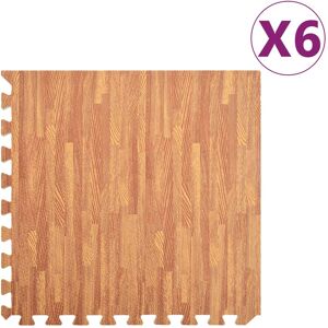 vidaXL Alfombrillas de goma EVA vetas de madera 54 uds 2,16 ㎡