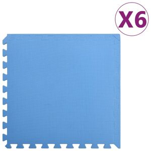 vidaXL Alfombrillas de goma EVA azul 6 uds 2,16 ㎡