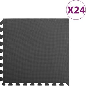 vidaXL Alfombrillas de goma EVA negras 24 uds 8,64 ㎡