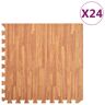 vidaXL Alfombrillas de goma EVA vetas de madera 24 uds 8,64 ㎡