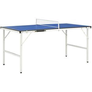 vidaXL Mesa de ping pong con red azul 152x76x66 cm