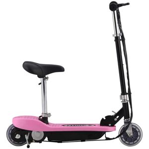 vidaXL Patinete eléctrico con asiento rosa 120 W