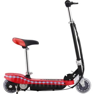 vidaXL Patinete eléctrico con asiento y LED rojo 120 W