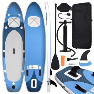 vidaXL Juego de tabla paddle surf inflable azul 300x76x10 cm