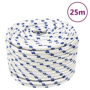 vidaXL Cuerda de barco polipropileno blanco 12 mm 25 m