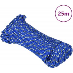 vidaXL Cuerda de barco polipropileno azul 5 mm 25 m