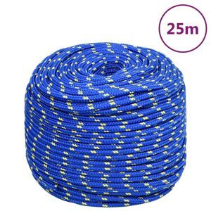 vidaXL Cuerda de barco polipropileno azul 6 mm 25 m