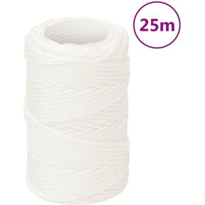 vidaXL Cuerda de barco polipropileno blanco intenso 2 mm 25 m