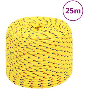 vidaXL Cuerda de barco polipropileno amarillo 6 mm 25 m