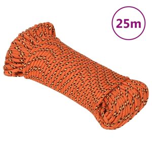 vidaXL Cuerda de barco polipropileno naranja 5 mm 25 m