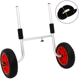 vidaXL Carrito kayak desmontable aluminio 100 kg