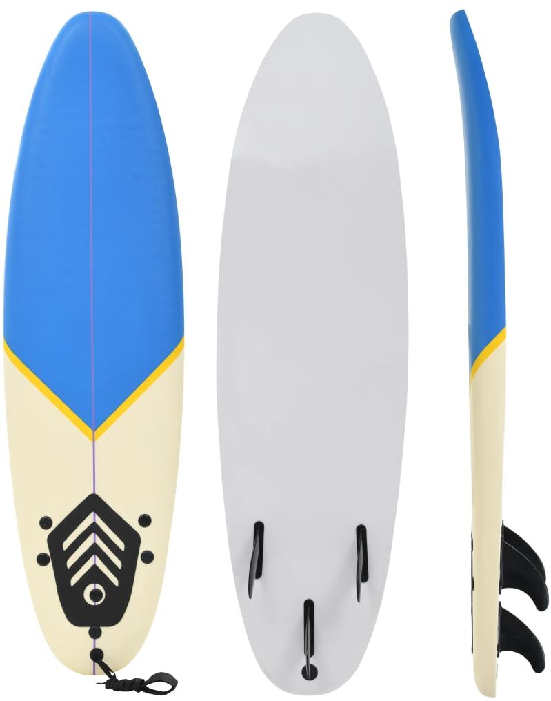 vidaXL Tabla de surf azul y crema 170 cm