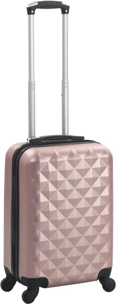 vidaXL Maleta con ruedas trolley rígida rosa dorado ABS