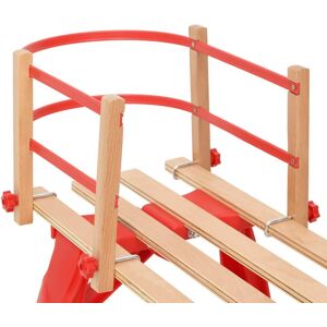 vidaXL Respaldo para trineo madera contrachapada rojo