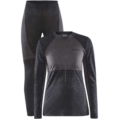 craft Conjunto De Capa Base De Manga Larga Core Wool Mix Black / Granite XS craft Conjunto De Capa Base De Manga Larga Core Wool Mix Black / Granite XS