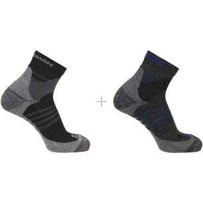 Salomon Calcetines Cortos X Ultra Access Quarter 2 Pares Anthracite / Black EU 45-47 Salomon Calcetines Cortos X Ultra Access Quarter 2 Pares Anthracite / Black EU 45-47