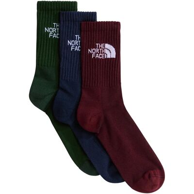 The North Face Calcetines Everyday Standard 3 Unidades Bottle Green / Deep Burgu EU 42-45 The North Face Calcetines Everyday Standard 3 Unidades Bottle Green / Deep Burgu EU 42-45
