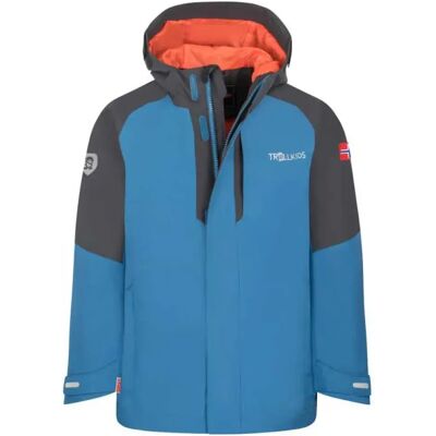 Trollkids Chaqueta Skanden 3in1 Nordic Blue / Black / Flame Orange 128 cm Trollkids Chaqueta Skanden 3in1 Nordic Blue / Black / Flame Orange 128 cm