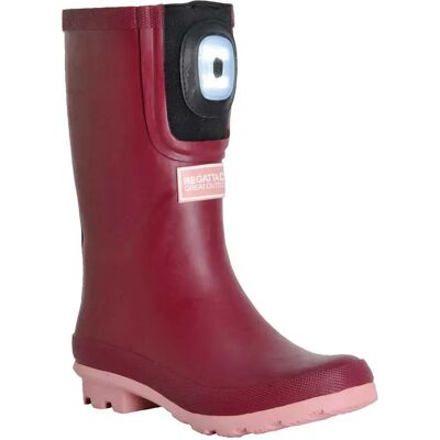 Galochas impermeables para niños Regatta Fairweather Shine Brite Light - Rosa Pimiento - UK Junior 1 Galochas impermeables para niños Regatta Fairweather Shine Brite Light - Rosa Pimiento - UK Junior 1