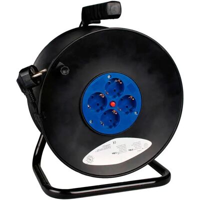 Solera Cable Reel 4 Enchufes 25 M Black / Blue One Size Solera Cable Reel 4 Enchufes 25 M Black / Blue One Size