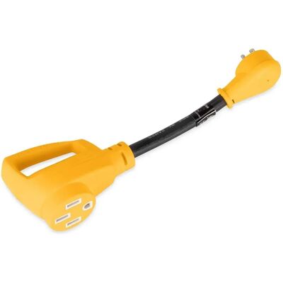 Camco Adaptador De Enchufe Powergrip Yellow 15A Macho/50A Hembra Camco Adaptador De Enchufe Powergrip Yellow 15A Macho/50A Hembra