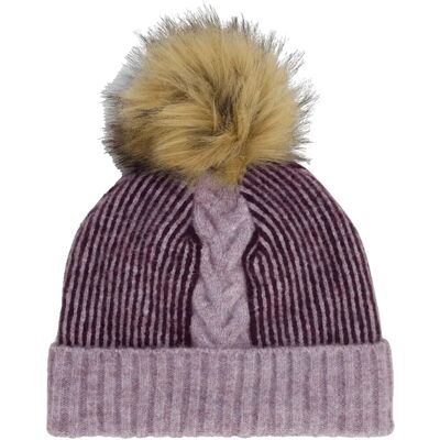 Spyder Gorro Plait Pom Plum One Size Spyder Gorro Plait Pom Plum One Size