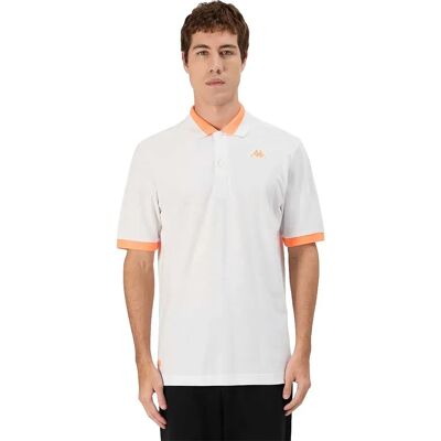 Kappa Polo De Manga Corta Neon White / Neon Orange L Kappa Polo De Manga Corta Neon White / Neon Orange L