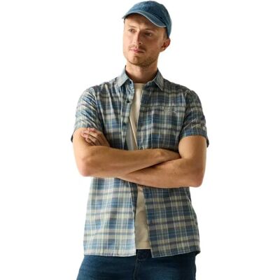 Regatta Camisa De Manga Corta Anti-insect Travel Light China Blue Check M Regatta Camisa De Manga Corta Anti-insect Travel Light China Blue Check M