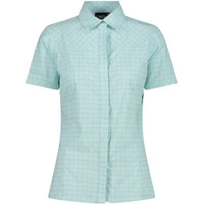 Cmp Camisa De Manga Corta 31t7146 Aqua / White XS Cmp Camisa De Manga Corta 31t7146 Aqua / White XS