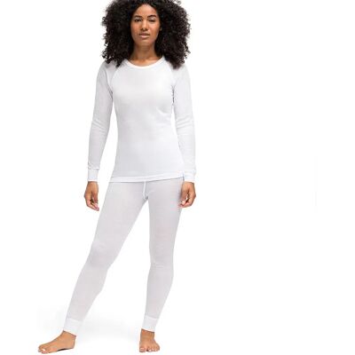 Maier Sports Conjunto De Capa Base De Manga Larga Lena White XL Maier Sports Conjunto De Capa Base De Manga Larga Lena White XL
