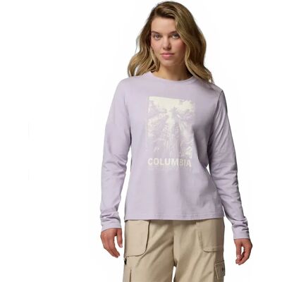 Columbia Camiseta De Manga Larga Rolling Bend™ Graphic Lavender Pearl / Amazing Heights XL Columbia Camiseta De Manga Larga Rolling Bend™ Graphic Lavender Pearl / Amazing Heights XL