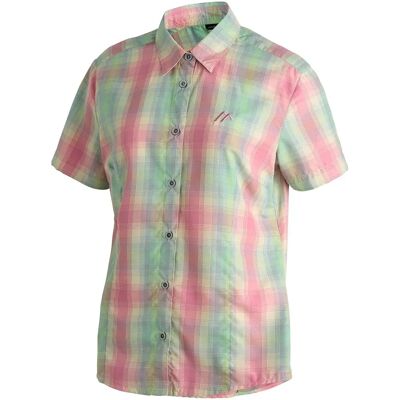 Maier Sports Camisa De Manga Corta Philina Pink / Muslin / Green / Check 36 Maier Sports Camisa De Manga Corta Philina Pink / Muslin / Green / Check 36