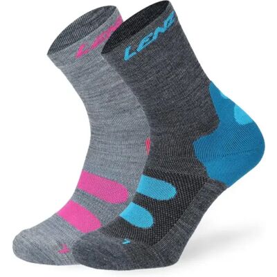 Lenz Calcetines Largos Outdoor 1.0 Half 2 Pares Grey / Pink / Grey / Azur EU 35-38 Lenz Calcetines Largos Outdoor 1.0 Half 2 Pares Grey / Pink / Grey / Azur EU 35-38