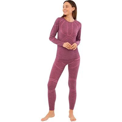 Viking Conjunto De Capa Base De Manga Larga Lana Pro Merino Claret / Light Pink 2XL Viking Conjunto De Capa Base De Manga Larga Lana Pro Merino Claret / Light Pink 2XL