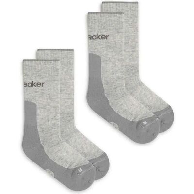 Icebreaker Calcetines Crew Merino Hike+ Light 2 Unidades Blizzard Heather / Alloy EU 38-40 Icebreaker Calcetines Crew Merino Hike+ Light 2 Unidades Blizzard Heather / Alloy EU 38-40