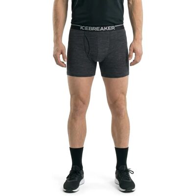 Icebreaker Boxers Anatomica With Fly Merino Jet Heather S Icebreaker Boxers Anatomica With Fly Merino Jet Heather S