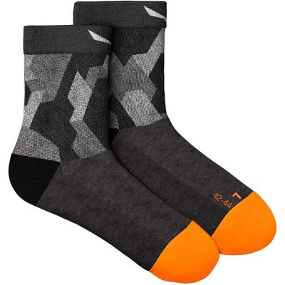 Salewa Calcetines Cortos Pedroc Camo Merino Black Out / Fluo Orange EU 39-41 Salewa Calcetines Cortos Pedroc Camo Merino Black Out / Fluo Orange EU 39-41