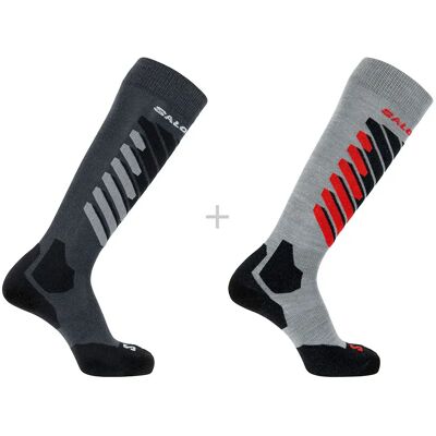 Salomon Calcetines S/access 2 Unidades Anthracite / Light Grey EU 36-38 Salomon Calcetines S/access 2 Unidades Anthracite / Light Grey EU 36-38