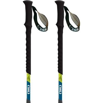 Tsl Outdoor Bastones Tour Aluminium Compact 3 Cross Twist Green / Blue 62-125 cm Tsl Outdoor Bastones Tour Aluminium Compact 3 Cross Twist Green / Blue 62-125 cm